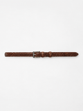 Brown Snakeskin Leather Belt