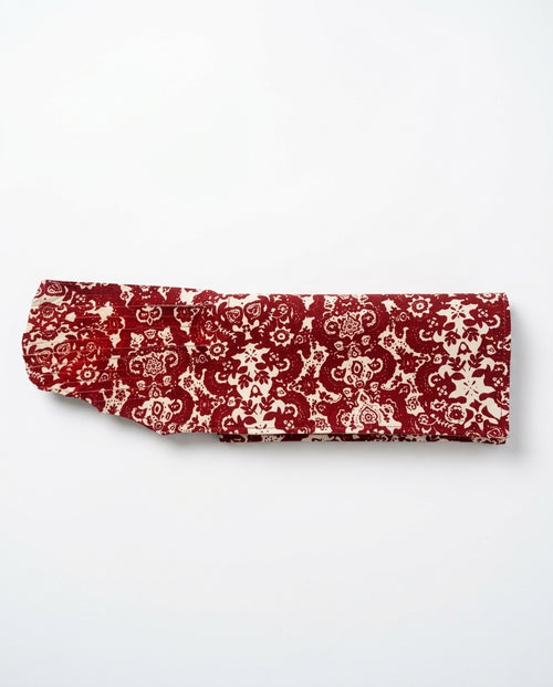 Clutch con frangie fantasia rosso e bianco
