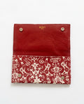 Clutch fantasia rosso e bianco