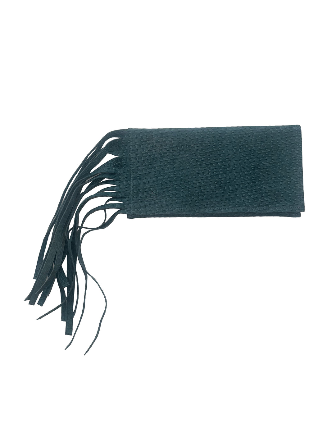 Clutch blu con frangie