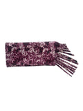 Clutch viola e bianco con fantasia